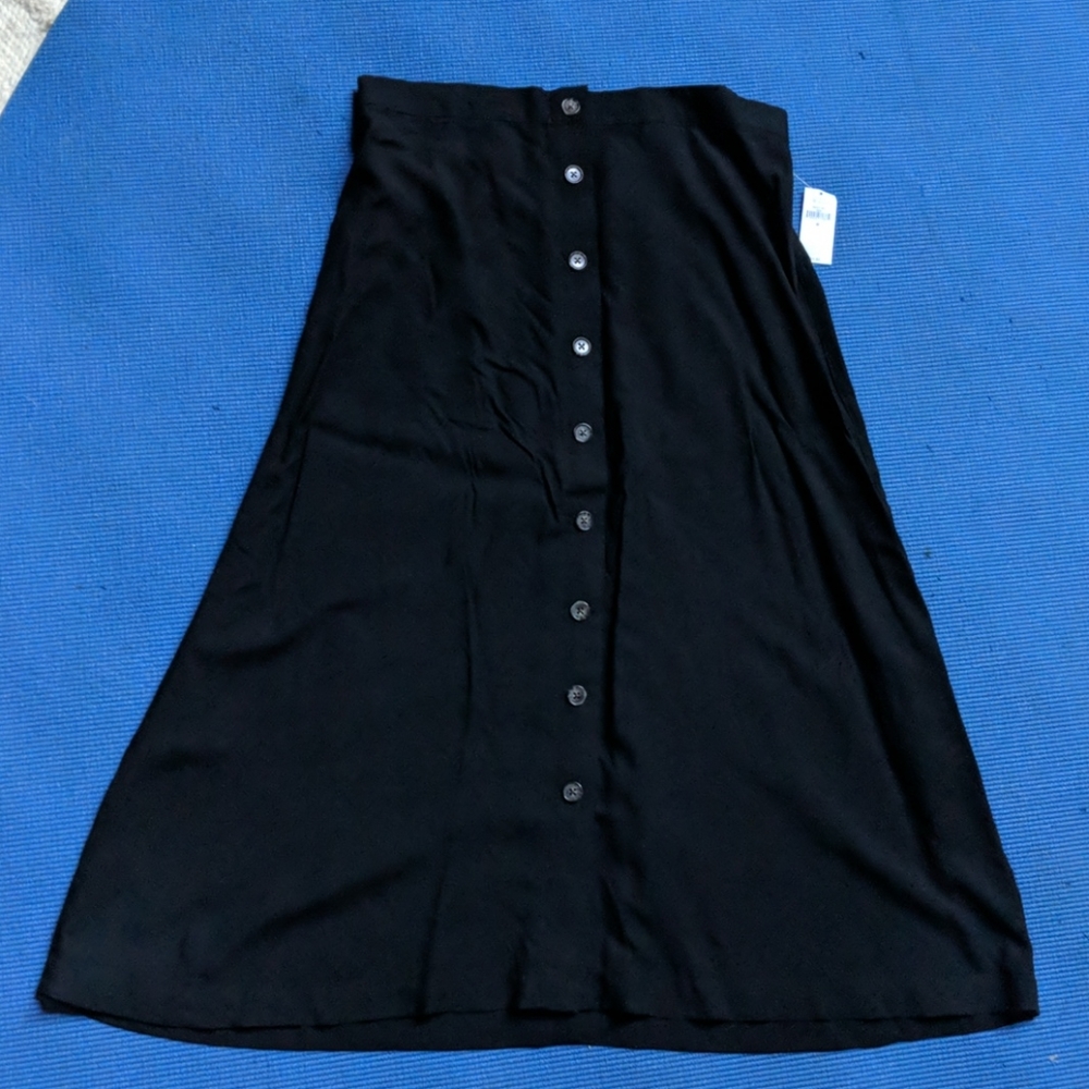 Linen Button Down Skirt
